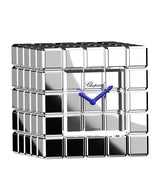 Harrods Ice Cube Table Clock with Purple Hands and Glittering Design, 5.5cm Square- Buy online at McGrocer