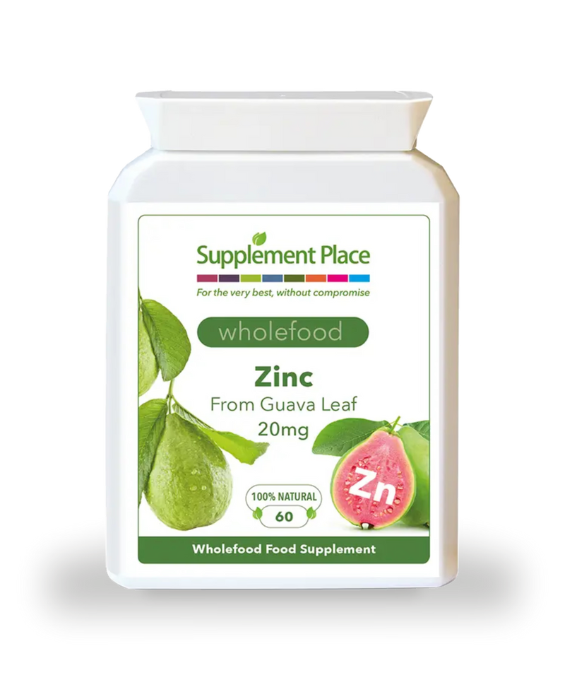 Supplement Place wholefood zinc 20mg 60 capsules (British brand)