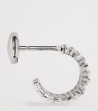 Suzanne Kalan white gold diamond three-row hoop earrings - British product