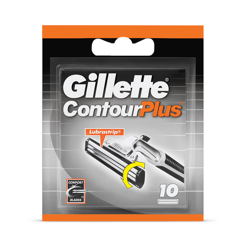 Gillette Contour Plus razor blades 10 refills, imported from the UK