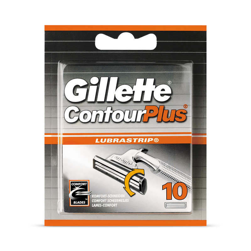 Gillette Contour Plus razor blades 10 refills, imported from the UK
