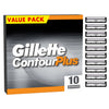 Gillette Contour Plus razor blades 10 refills, imported from the UK
