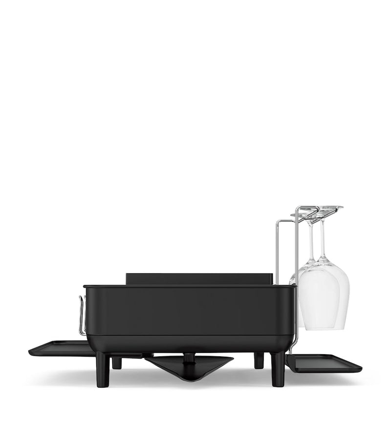 Simplehuman steel frame dish rack with rotating spout (British brand)