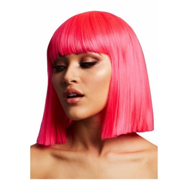 Fever Lola Neon Pink blunt cut bob wig 30cm (British brand)