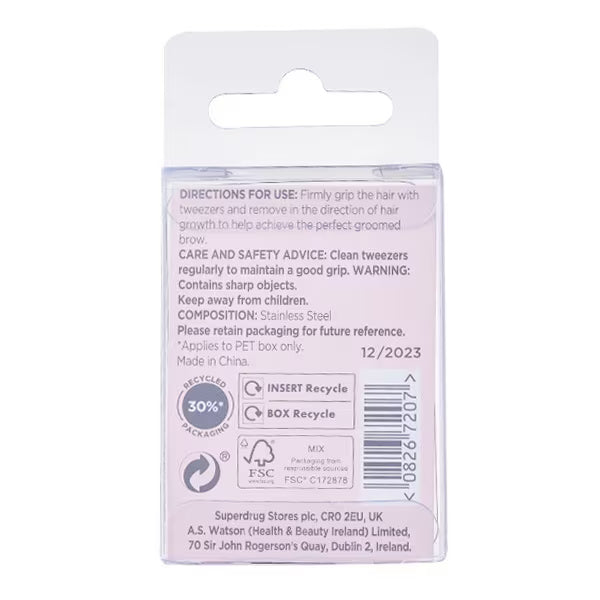 Studio London 3 Mini Stainless Steel Tweezers (British brand)