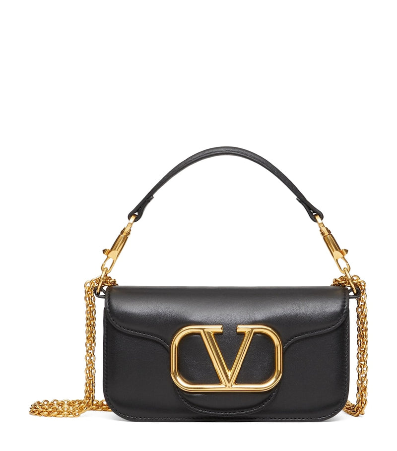Valentino Garavani small leather Locò shoulder bag, imported from the UK
