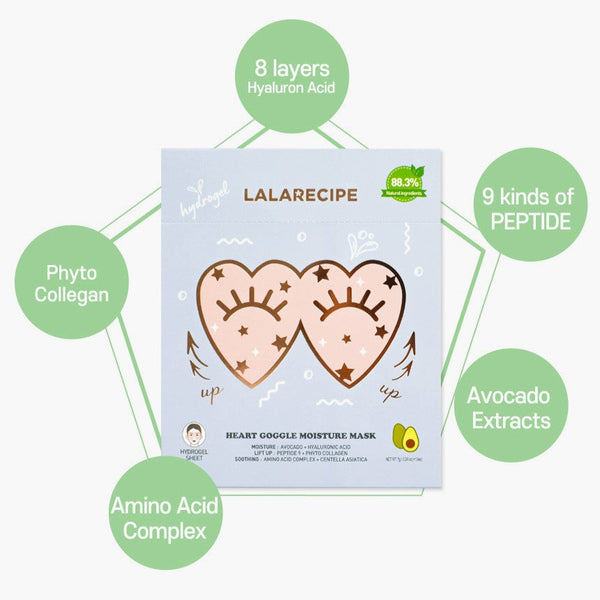 Lalarecipe Heart Goggle Moisture Mask Eye Variant, UK version