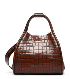 Max Mara small croc-embossed leather Marine top-handle bag (British brand)
