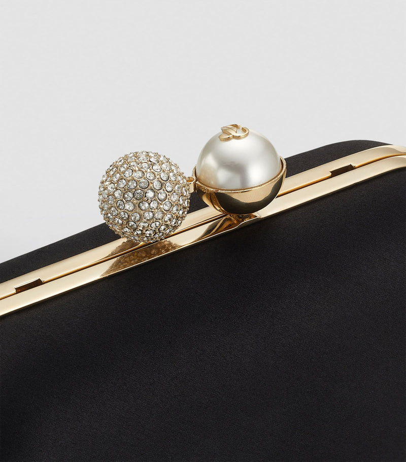 Jimmy Choo Cloud clutch bag with crystal dome clasp, imported from the UK