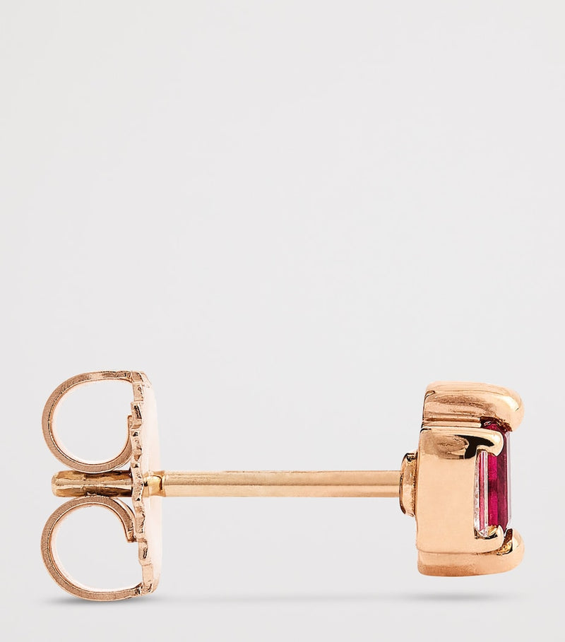 Suzanne Kalan rose gold ruby diamond stud earrings - British product