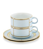 Ginori 1735 Celeste teacup and saucer set, UK version