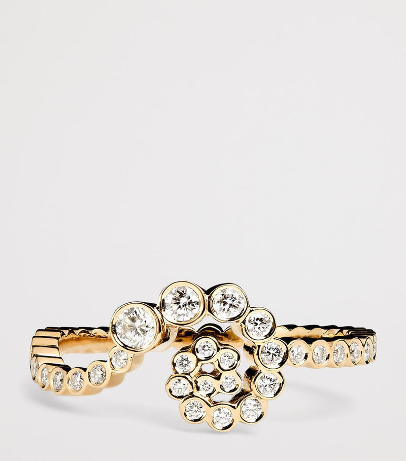 Sophie Bille Brahe Rêve Escargot diamond ring in yellow gold (British brand)