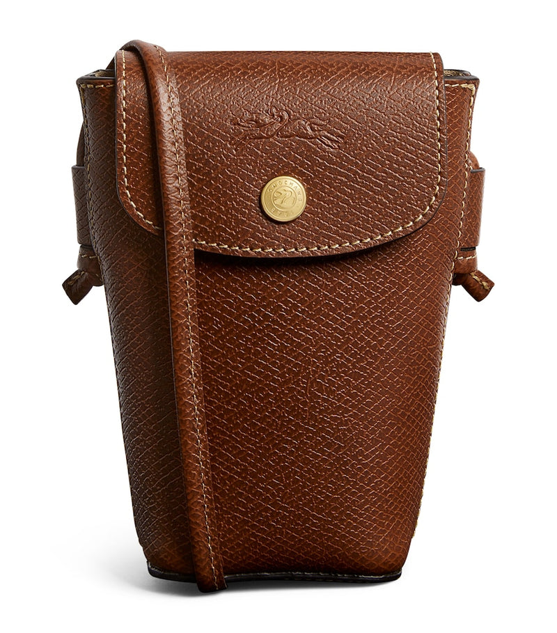 Longchamp Épure leather phone case with strap, UK version
