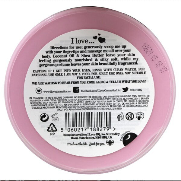 I Love Raspberry Blackberry Body Butter 200ml - British product