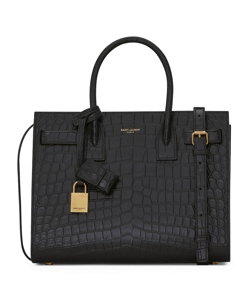 Saint Laurent Sac de Jour croc-embossed leather tote (British brand)