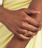 Spinelli Kilcollin Pyrus ring yellow gold ruby, imported from the UK