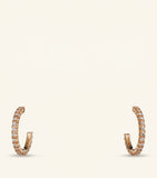 Cartier rose gold diamond hoop earrings small, imported from the UK