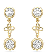 Harrods Boodles Yellow Gold and Diamond Beach Earrings- Buy online at McGrocer
