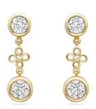 Boodles yellow gold and diamond beach earrings, UK version