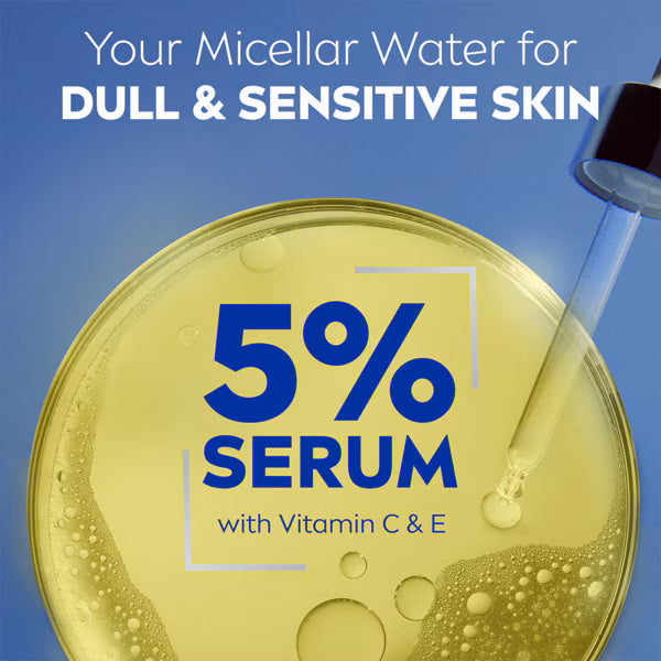 NIVEA Brightening Micellar Water with 5% Serum 400ml, imported from the UK