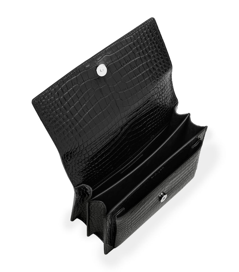 Saint Laurent croc-embossed medium shoulder bag - British product