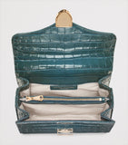 Aspinal of London Mayfair top-handle bag Italian leather shield lock, imported from the UK