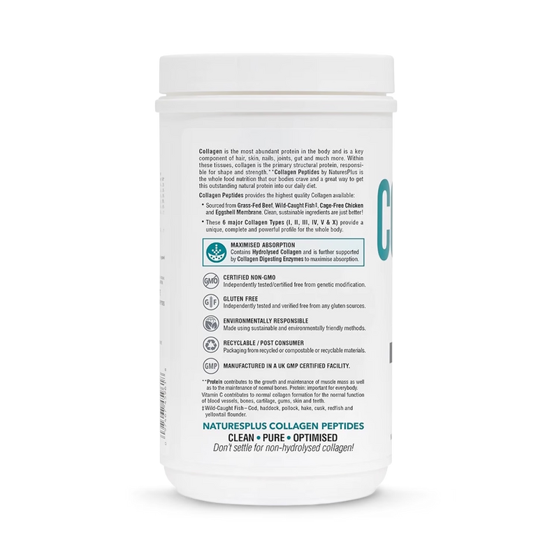 NaturesPlus collagen peptides powder with vitamin C 280g (British brand)