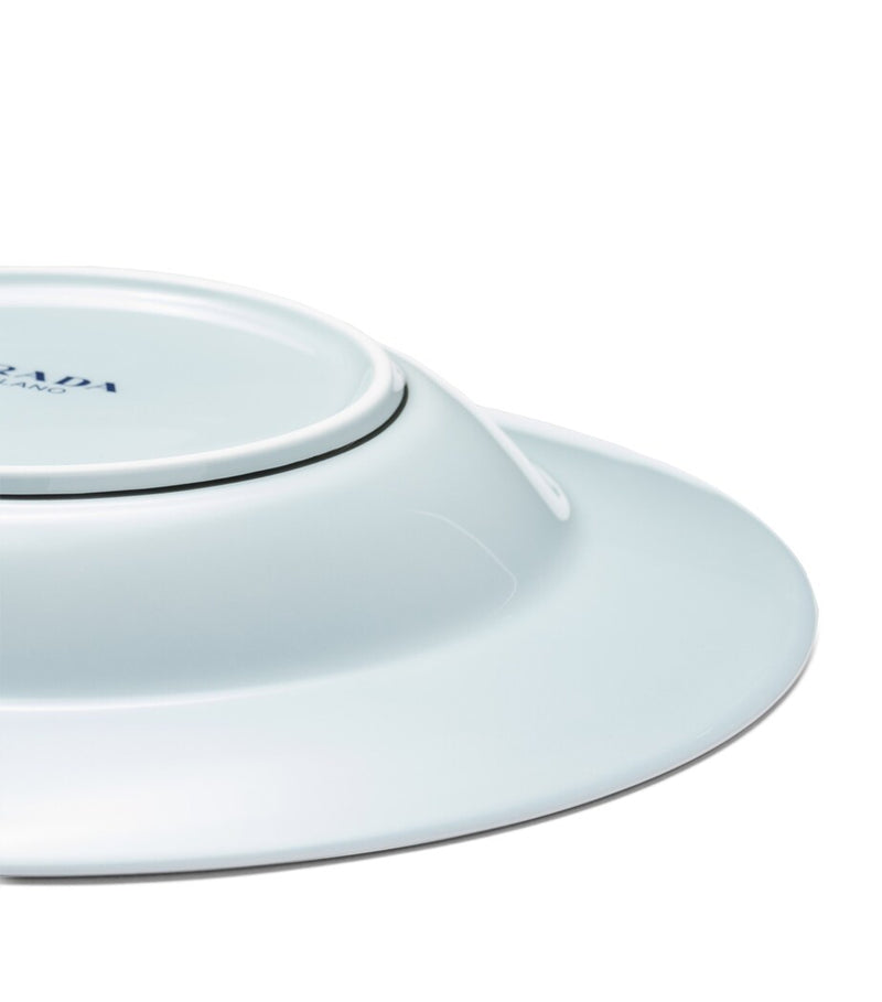 Prada set of two porcelain soup plates, 22cm diameter, imported from the UK
