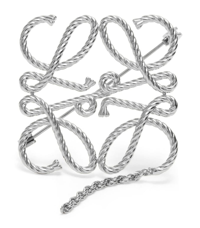 LOEWE Anagram rope brooch H5cm x W5cm, imported from the UK