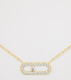 Messika Move Uno yellow gold diamond pavé necklace 0.22ct (British brand)