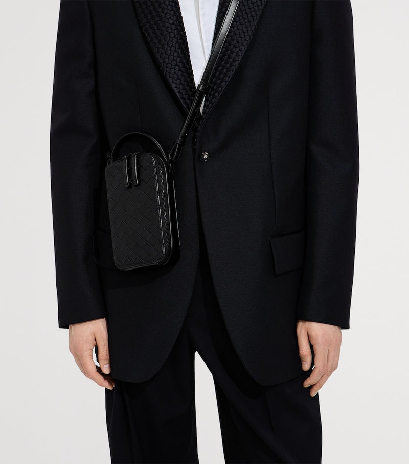 Bottega Veneta leather phone pouch (British brand)