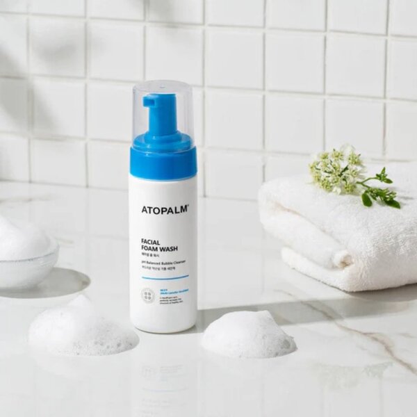 Atopalm facial foam wash pH balanced bubble cleanser 150ml - British product