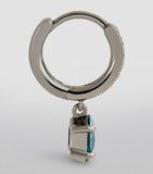 Eva Fehren diamond sapphire hoop earrings, imported from the UK