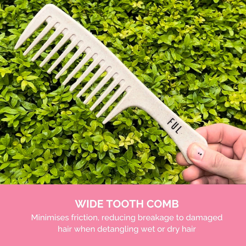 Ful wide tooth comb for wet and dry hair, UK version