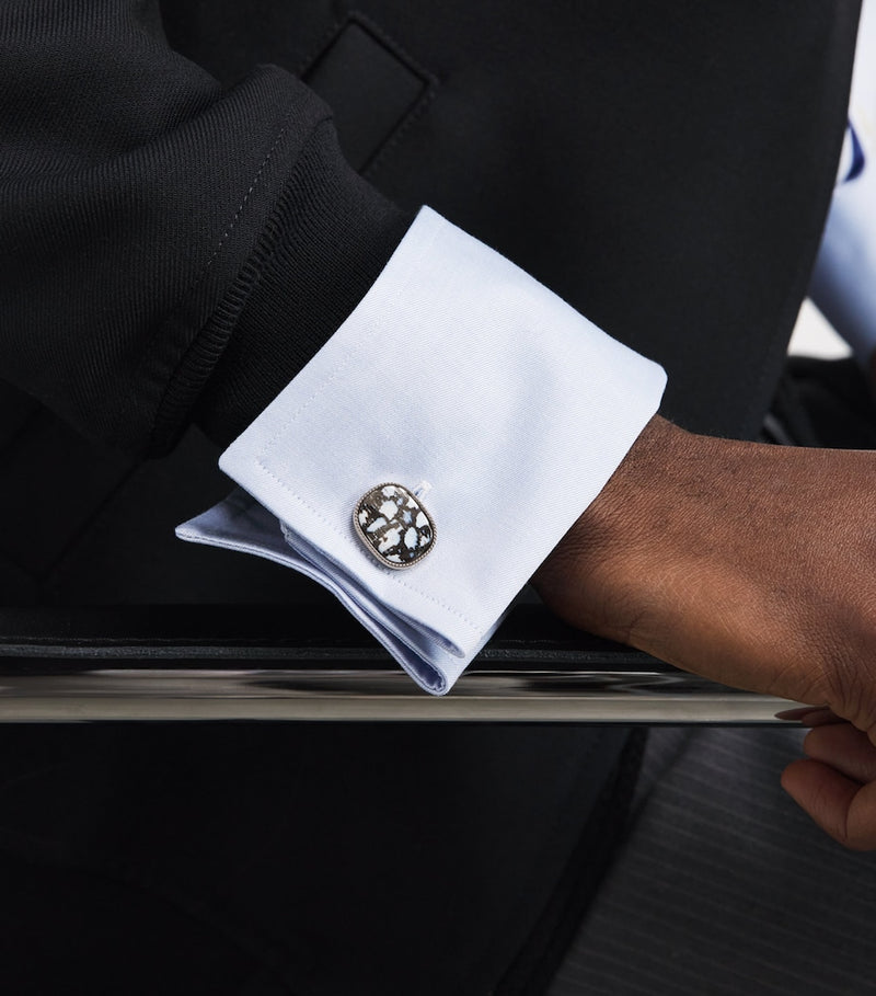 Tateossian sterling silver fossil palm cufflinks, UK version
