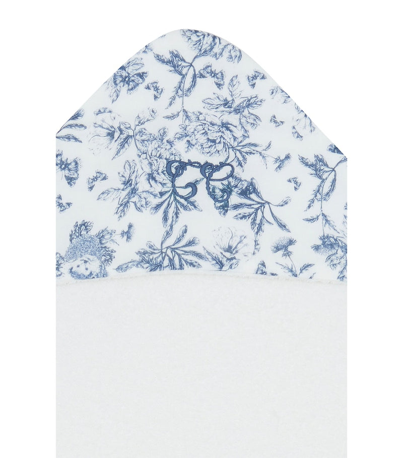 Tartine et Chocolat cotton Toile de Jouy bath cape 70x70cm, UK version