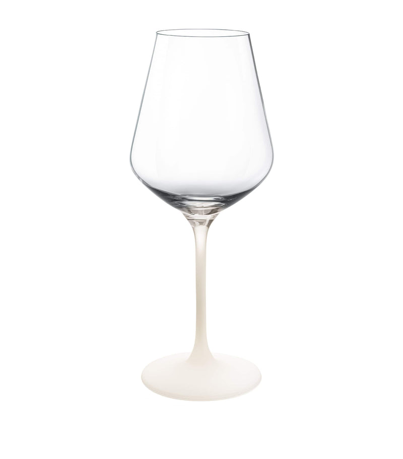 Villeroy & Boch set of 4 red wine glasses with stone-like stem, 490ml (British brand)