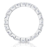 2.00ctw Round Brilliant Cut Claw Set Eternity Ring, Platinum in 6 Sizes - McGrocer