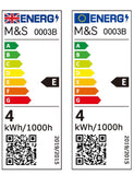 2 pack 4W E27 LED bulbs - British product