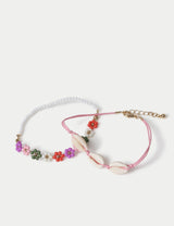 M&S 2 Pack Beaded Anklet- Buy online at McGrocer
