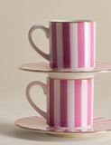 Bone china espresso cup and saucer set 2 pack (British brand)