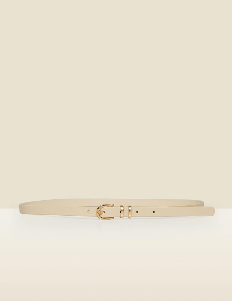 Sosandar 2 pack skinny waist belt monochrome gold buckle, UK version
