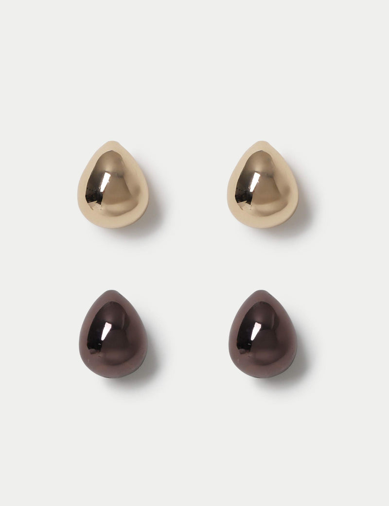 M&S stud earrings chocolate plate 2 pack, imported from the UK