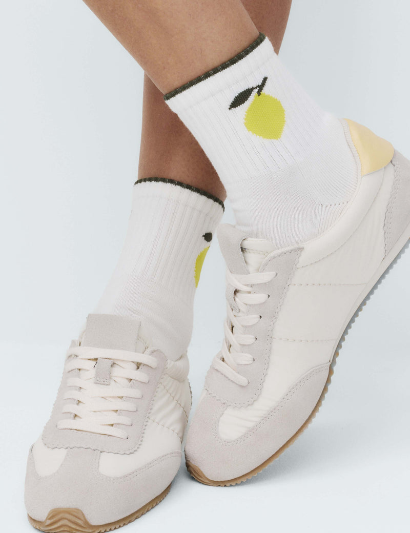 M&S cotton rich lemon ankle socks 2 pack, UK version