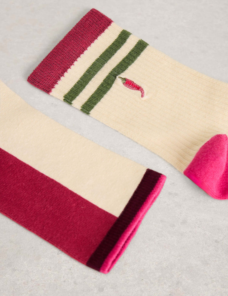 White Stuff cotton rich ankle socks 2 pack - British product