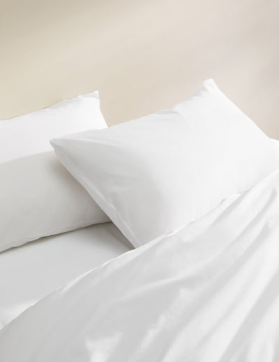 M&S Cotton Rich Pillowcases 2 Pack 76x48cm Pillow Cases- Buy online at McGrocer
