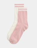M&S cotton rich crew socks 2 pack - British product