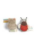Mamas & Papas wrist rattles hippo and ladybird 2 pack - British product