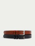 M&S leather belts 2 pack (British brand)