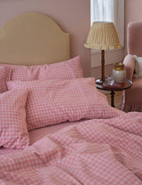 M&S Piglet In Bed 2 Pack Linen Rich Gingham Pillowcases- Buy online at McGrocer